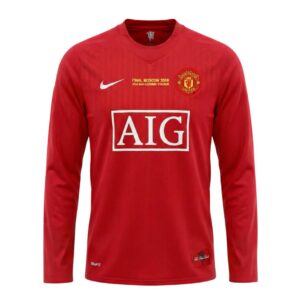 Retro Soccer Jersey ROONEY #10 Manchester United Home Long Sleeve 2007/08 - UCL Final - Image 2