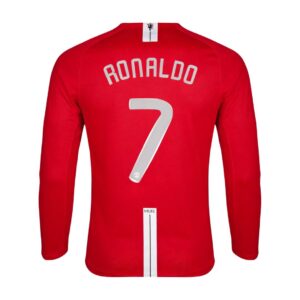 Retro Soccer Jersey RONALDO #7 Manchester United Home Long Sleeve 2007/08 - UCL Final
