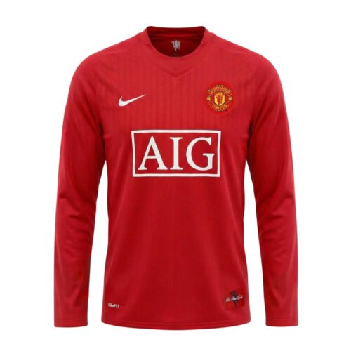 Retro Jersey Manchester United Home Long Sleeve 2007/08