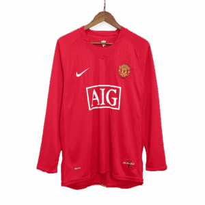 Retro Jersey Manchester United Home Long Sleeve 2007/08 - Image 3