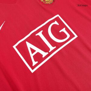 Retro Jersey Manchester United Home Long Sleeve 2007/08 - Image 6