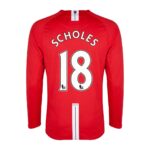 Retro Soccer Jersey SCHOLES #18 Manchester United Home Long Sleeve 2007/08