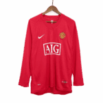 Retro Soccer Jersey SCHOLES #18 Manchester United Home Long Sleeve 2007/08