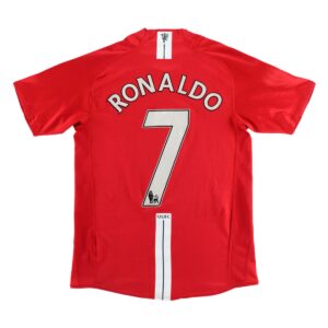 Retro Soccer Jersey RONALDO #7 Manchester United Home 2007/08 - Image 3