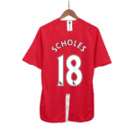 Retro Soccer Jersey SCHOLES #18 Manchester United Home 2007/08