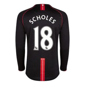 Retro Soccer Jersey SCHOLES #18 Manchester United Away Long Sleeve 2007/08