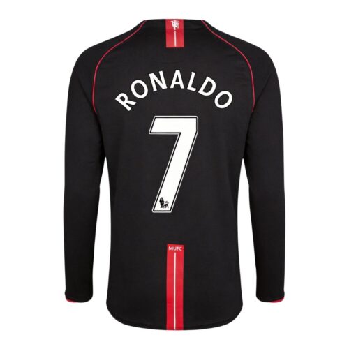 Retro Soccer Jersey RONALDO #7 Manchester United Away Long Sleeve 2007/08