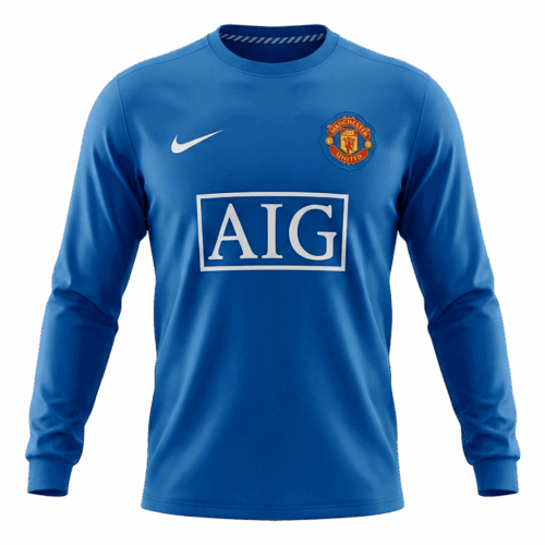 Retro Soccer Jersey Manchester United Third Away Long Sleeve 2008/09