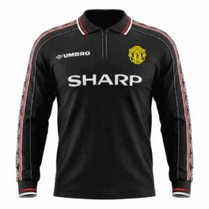 Retro Soccer Jersey Manchester United Away Long Sleeve 1998 - Image 2