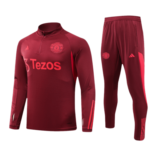Manchester United 1/4 Zip Tracksuit 2023/24 Red