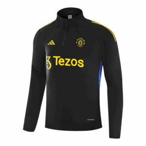 Manchester United 1/4 Zip Tracksuit 2025/26 Black - Image 3