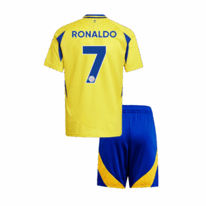 RONALDO #7 Al Nassr Home Kids Soccer Jerseys Kit