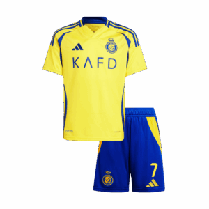 RONALDO #7 Al Nassr Home Kids Soccer Jerseys Kit - Image 2