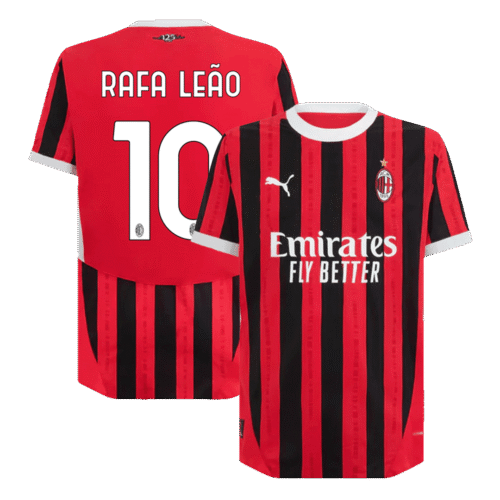 RAFA LEÃO #10 AC Milan Home Authentic Soccer Jersey 2024/25 - UCL