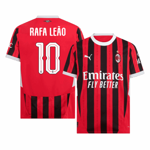 RAFA LEÃO #10 AC Milan Home Soccer Jersey - UCL