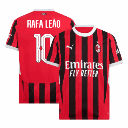 RAFA LEÃO #10 AC Milan Home Soccer Jersey - UCL
