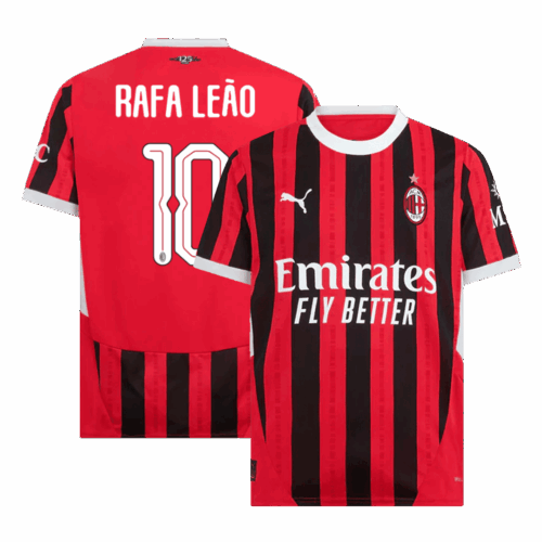 RAFA LEÃO #10 AC Milan Home Soccer Jersey - UCL