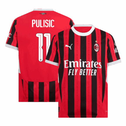 PULISIC #11 AC Milan Home Soccer Jersey - UCL