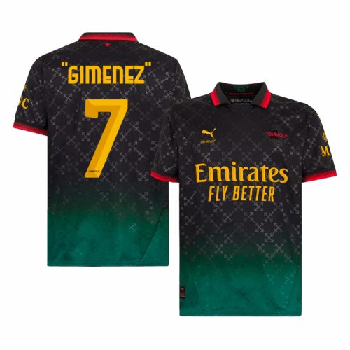 "GIMENEZ" #7 AC Milan Fourth Away Soccer Jersey
