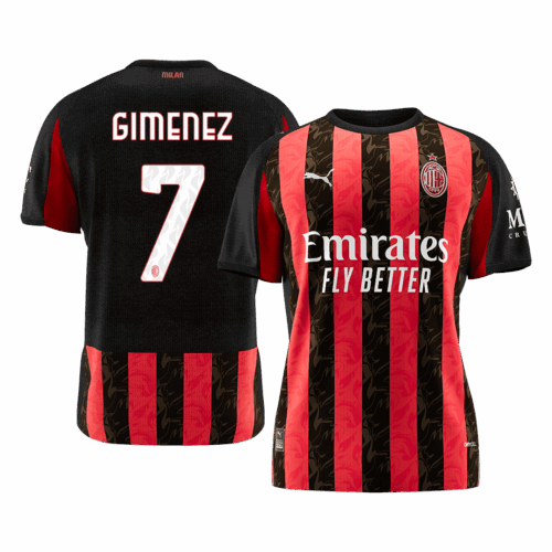 GIMENEZ #7 AC Milan Home Soccer Jersey 2025/26