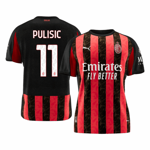 PULISIC #11 AC Milan Home Soccer Jersey 2025/26