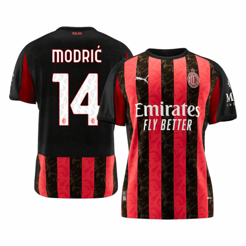 MODRIĆ #14 AC Milan Home Soccer Jersey 2025/26