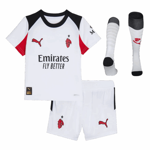 AC Milan Away Kids Soccer Jerseys Full Kit 2025/26