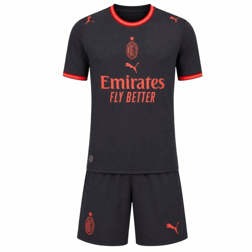 AC Milan Third Away Kids Soccer Jerseys Kit 2026/27