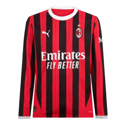 AC Milan Home Long Sleeve Soccer Jersey