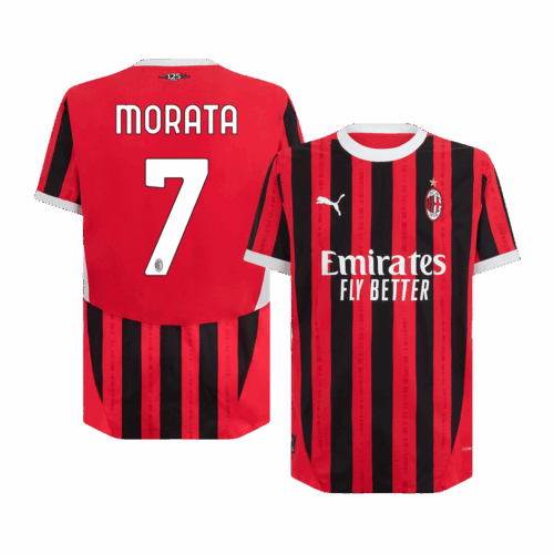 MORATA #7 AC Milan Home Authentic Soccer Jersey