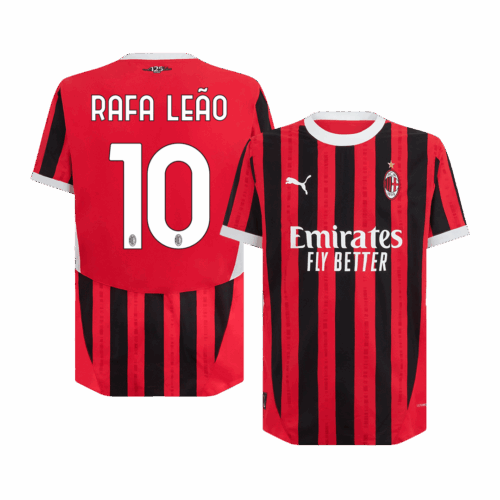 RAFA LEÃO #10 AC Milan Home Authentic Soccer Jersey