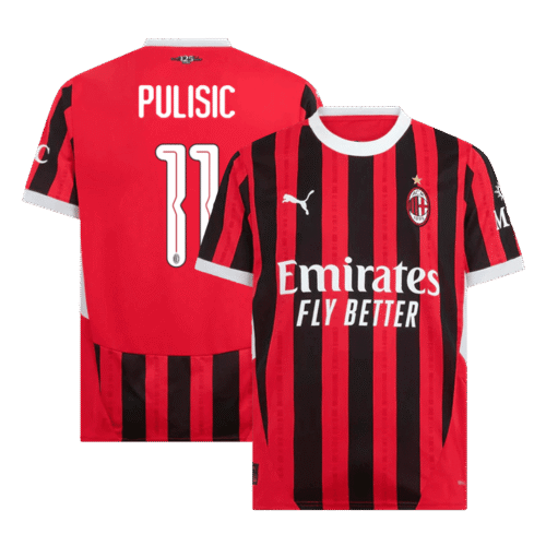 PULISIC #11 AC Milan Home Soccer Jersey 2024/25 - UCL