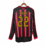 Retro Soccer Jersey KAKA' #22 AC Milan Home Long Sleeve 2006/07