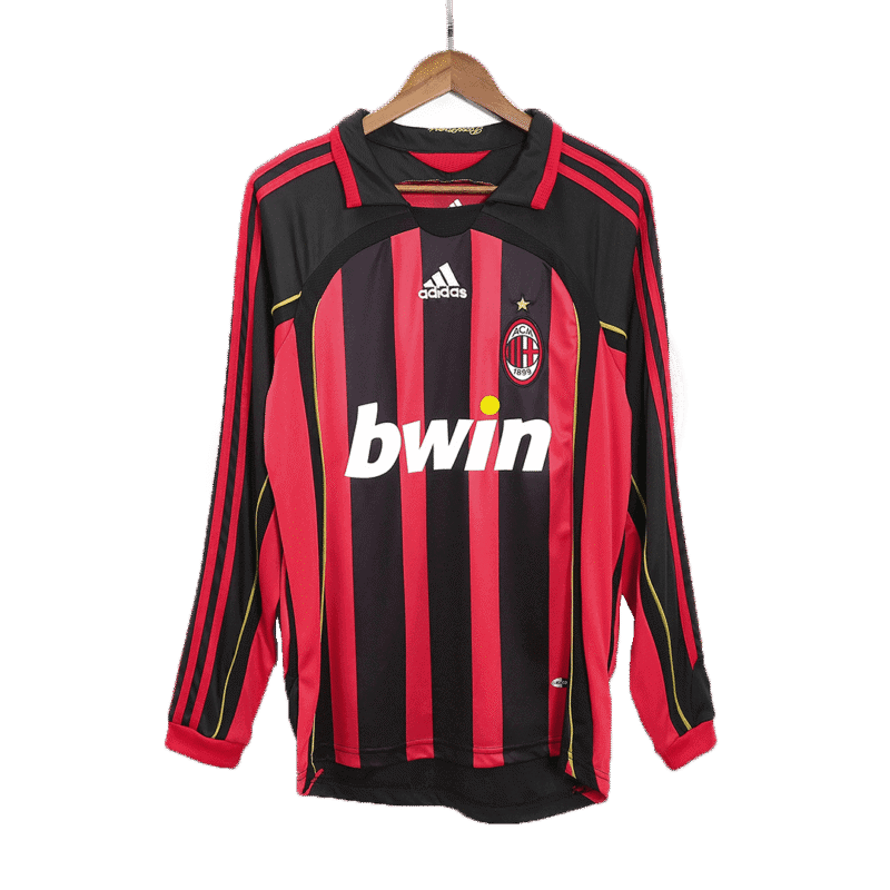Vintage Soccer Jersey AC Milan Home Long Sleeve 2006/07