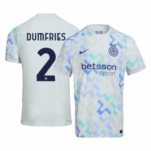 DUMFRIES #2 Inter Milan Away Authentic Soccer Jersey 2025/26