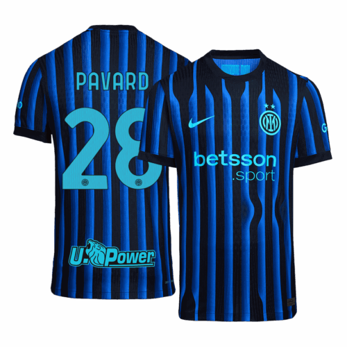 PAVARD #28 Inter Milan Home Authentic Soccer Jersey 2025/26