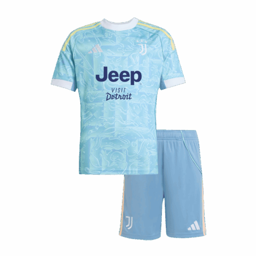 Juventus Away Kids Soccer Jerseys Kit 2025/26