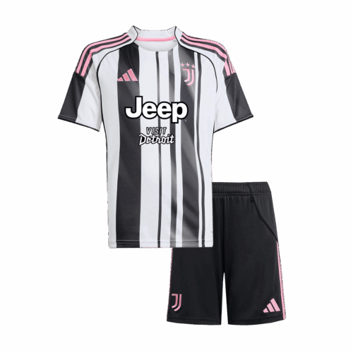 Juventus Home Kids Soccer Jerseys Kit 2025/26