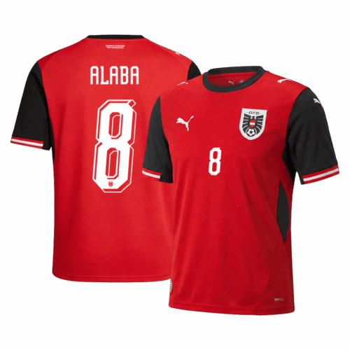ALABA #8 Austria Home Soccer Jersey World Cup 2026
