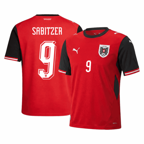 SABITZER #9 Austria Home Soccer Jersey World Cup 2026