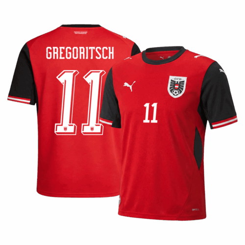 GREGORITSCH #11 Austria Home Soccer Jersey World Cup 2026