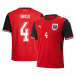 DANSO #4 Austria Home Soccer Jersey World Cup 2026