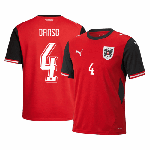 DANSO #4 Austria Home Soccer Jersey World Cup 2026