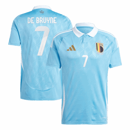 DE BRUYNE #7 Belgium Away Soccer Jersey EURO