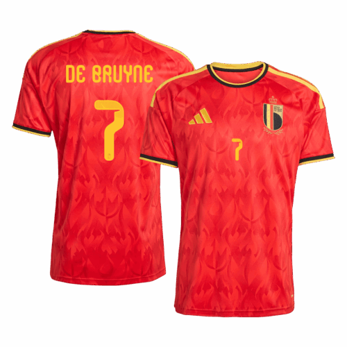 DE BRUYNE #7 Belgium Home Soccer Jersey World Cup 2026