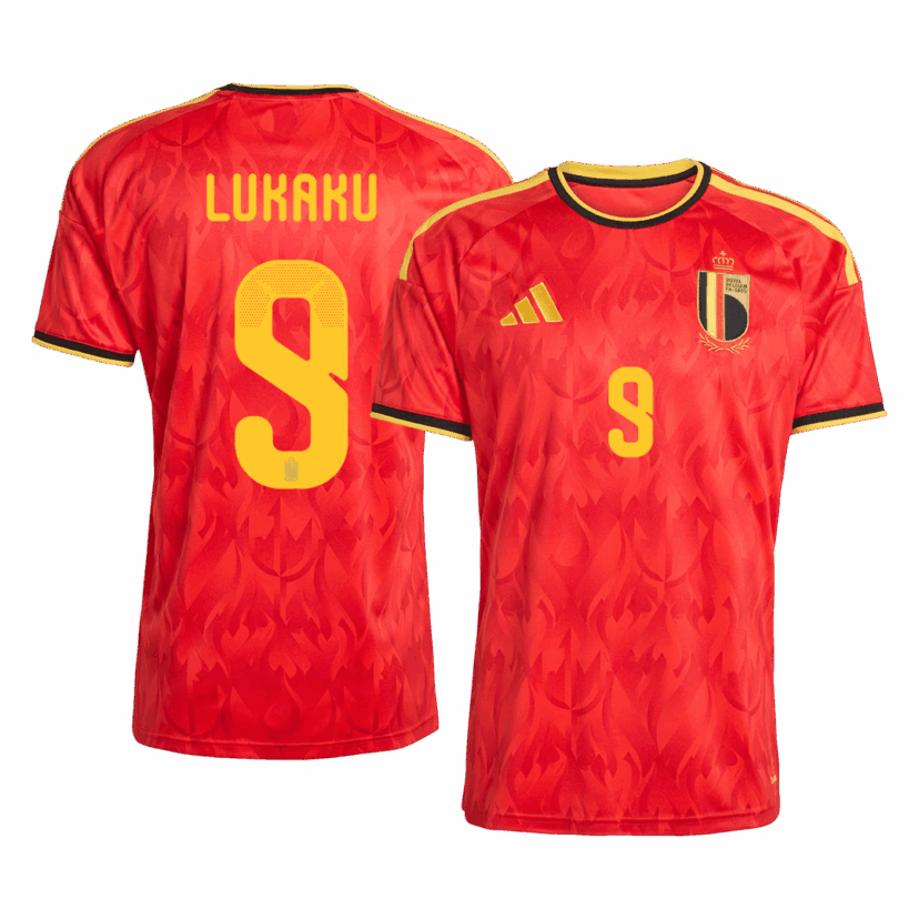 LUKAKU #9 Belgium Home Soccer Jersey World Cup 2026