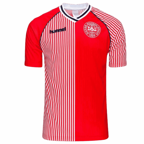 Retro Soccer Jersey Denmark Home 1986