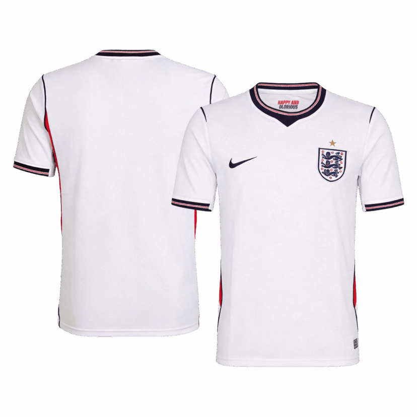 England Home Soccer Jersey World Cup 2026