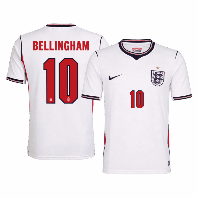BELLINGHAM #10 England Home Soccer Jersey World Cup 2026