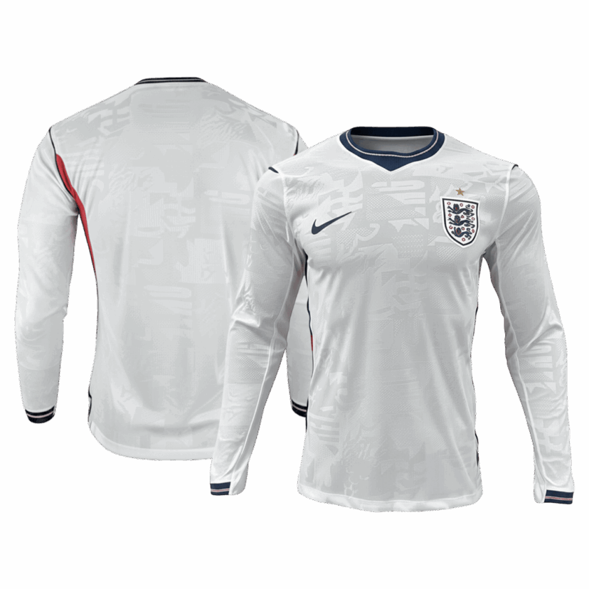England Home Long Sleeve Player Version Jersey World Cup 2026